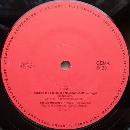 Pablo Neruda / Mikis Theodorakis - Canto General. Pablo Neruda / Mikis Theodorakis. Chor Canto General Tübingen - LIVE