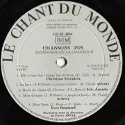 10'' - Léo Ferré, Nicole Vervil, Eric Amado a.o. - Chansons 1925