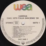 LP - Pop Compilation - Ciao, Hits Italia San Remo '88