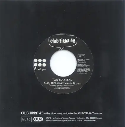 Smoove & Torpedo Boyz - Club Tikka 45 Vol. 1