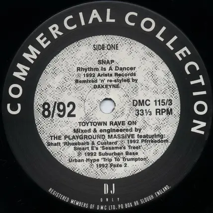 Snap, The Shamen, Arrow a.o. - Commercial Collection 8/92