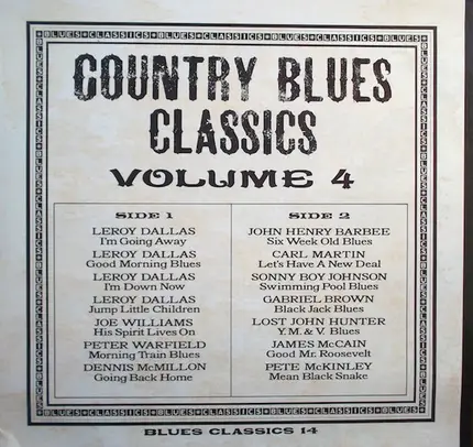 Various - Country Blues Classics Volume 4
