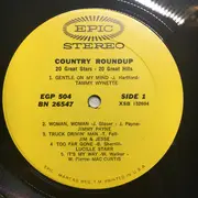 Double LP - Tammy Wynette, Jimmy Payne, Mac Curtis, a.o. - Country Roundup: 20 Great Stars - 20 Great Hits