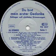 LP - Schlager Voll Zärtlicher Erinnerungen - Du Bist Mein Erster Gedanke - Schlager Voll Zärtlicher Erinnerungen