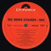 LP - Peter Alexander, Rita Wottawa a.o. - Das Waren Schlager 1953