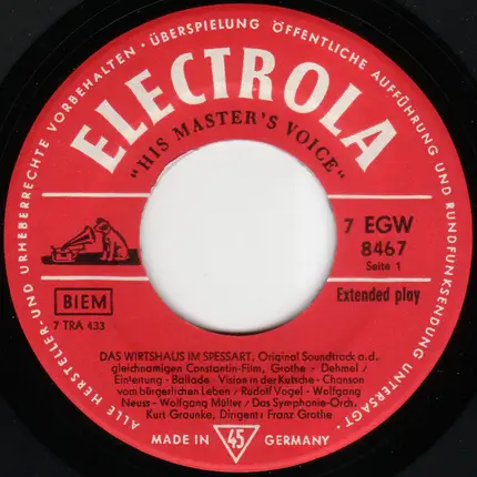 Franz Grothe, Sinfonie-Orchester Kurt Graunke - Das Wirtshaus Im Spessart