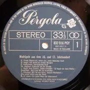 LP - Solistenvereinigung des Berliner Rundfunks - Das Deutsche Chorlied (Madrigale Aus Dem 16. Und 17. Jahrhundert)