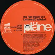 LP - Various - Das Fest Unserer Zeit Live Vom UZ-Volksfest