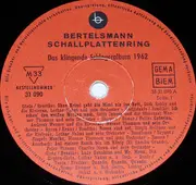 LP - Schlager compilation - Das Klingende Schlageralbum 1962