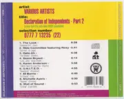 CD - Michelle Ayers, Wall of Sound, The Look - Declaration Of Independents Part Two (A NYC Indie Label House Compilation)