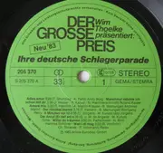 LP - Andy Borg, Roland Kaiser, Andreas Martin, a.o. - Der Grosse Preis - Neu '83 - Wim Thoelke Präsentiert Ihre Deutsche Schlagerparade