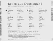 Double CD - Charles De Gauelle, Herbert Wehnera.o. - Der Spiegel - Reden Aus Deutschland (Zeitgeschichte Von 1949 Bis Heute)