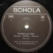 LP - Various - Deutsch - Literatur Klasse 9