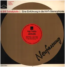 Bedrich Smetana - Die dhfi Schallplatte 1 Eine Einführung in die Hi-Fi-Stereophonie (Neufassung)