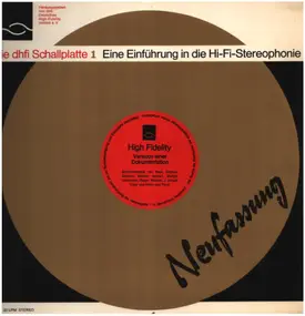 Bedrich Smetana - Die dhfi Schallplatte 1 Eine Einführung in die Hi-Fi-Stereophonie (Neufassung)