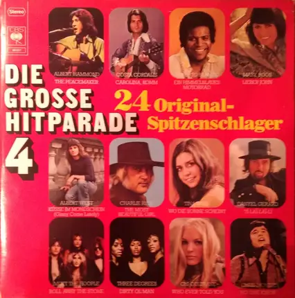 Costa Cordalis, Roberto Blanco, Mary Roos, a.o. ... - Die Grosse Hitparade 4 (24 Original-Spitzenschlager)