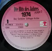 LP - Various - Die Hits Des Jahres 1974 Folge 2
