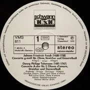 LP - Fasch / Telemann ~ Müller-Brühl w/ Kölner Kammerorch. - Die Oboe Meisterhaft Gespielt