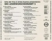CD - Tony Christie / David Hasselhoff / Gitte Haenning / a.o. - Echo Der Frau & Ariola Express Präsentieren: Das Leserwunschkonzert 5