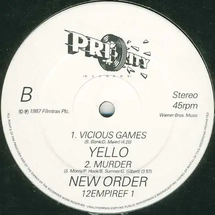 State Project, Yello, New Order - Empire State