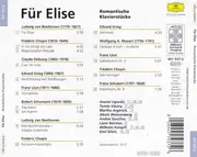 CD - Beethoven / Chopin / Debussy / Grieg / Liszt a.o. - Für Elise Romantische Klavierstücke
