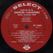 LP - Various - Festival De La Chanson Canadienne Radio-Canada 1960 - Mono