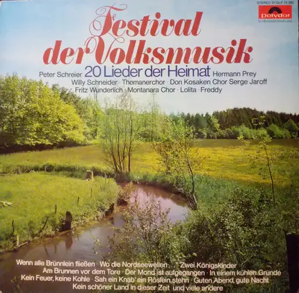 Peter Schreier, Thomanerchor, Hermann Prey - Festival Der Volksmusik (20 Lieder Der Heimat)