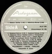 LP - Heimo & Tapani, Aldevin & Signe, Sanni Purmonen - Finnland - Folklore - Karelien & Österbotten In Authentischen Aufnahmen - Alternative Black Label