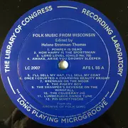 LP - Various - Folk Music From Wisconsin
