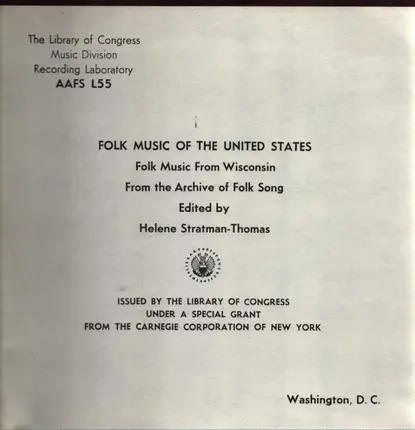 Various - Folk Music From Wisconsin