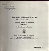 LP - Various - Folk Music From Wisconsin