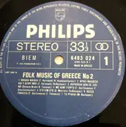 LP - Greek Folk Sampler - Folk Music Of Greece No 2