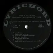 LP - Various - Folk Music Of Iran - Luristan And Fars Provinces