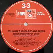LP - Various - Folklore E Bossa Nova Do Brasil - Gatefold