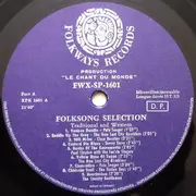 LP - Pete Seeger a.o. - Folksong Selection