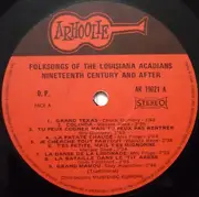 LP - Chuck Guillory, Cyprien Landreneau, Mrs. Rodney Fruge a.o. - Folksongs Of The Louisiana Acadians