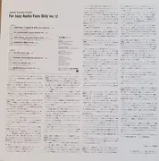 LP - Various - For Jazz Audio Fans Only Vol. 12 - inlay