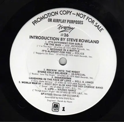 Joe Jackson / Police a.o. - Foreplay #26