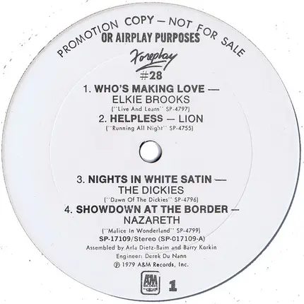 Lion / Nazareth a.o. - Foreplay #28: A&M's Pre-Release Sampler