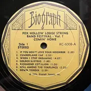 LP - Various - Fox Hollow Lodge String Band Festival • Vol.1 • 'Comin' Home'