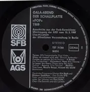 LP - SFB-Tanzorchester Paul Kuhn a.o. - Gala Abend Der Schallplatte Berlin 'Pop' 1969