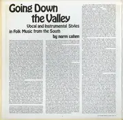 LP - Various - Going Down The Valley: Vocal And Instrumental Styles In Folk Music From The South - Mono