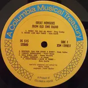LP - Bing Crosby / Kate Smith / a.o. - Great Memories From Old Time Radio
