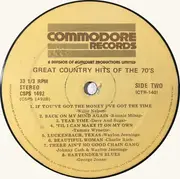LP - Willie Nelson, Waylon Jennings, Johnny Cash a.o - Great Country Hits Of The 70s
