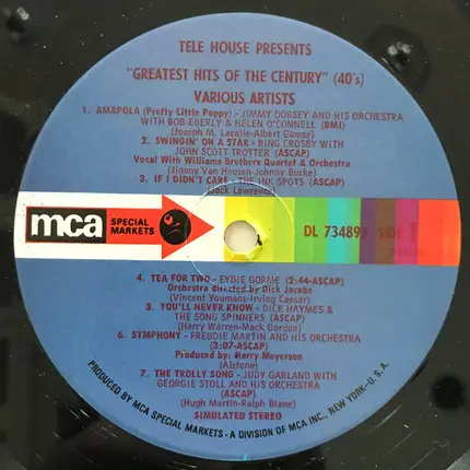 Various - Greatest Hits Of The Century (40's)