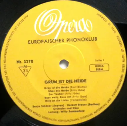 Blume / Jöde / Volksweise a.o. - Grün Ist Die Heide