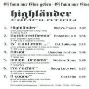 CD - Richy's Project, Robotnico II, DJ Subway - Highländer Compilation