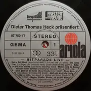 LP - Various - Dieter 'Thomas' Heck präsentiert Hitparade Live
