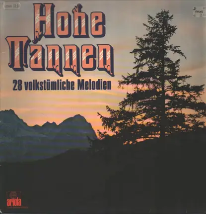 Various - Hohe Tannen - 28 Volkstümliche Melodien