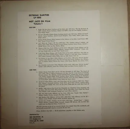 Various - Hot Jazz On Film - Volume 1
